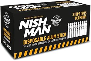NISHMAN Fiammiferi Emostatici Monouso 24x20 Pezzi - Arresto Rapido del Sangue per Tagli da Rasatura - Forma Pratica a Fiammifero per Barbieri e Uso Domestico