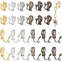 Convertisseur Boucle D'oreille Clip UNICRAFTALE 30Pcs 3 Couleur Clip Boucle D'oreille Clips Boucles D Clips Oreilles Non Percées