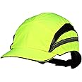 3M First Base 3 Bump Cap 2021866, Classic, High Visibility, Yellow Reduced Peak, 55mm