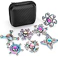 7PCS Alloy Fidget Spinners Bulk for Kids Adults, Sensory Rainbow Handheld Spinners Toys Set Gift for Anxiety Relief Birthday Party Favors Supplies