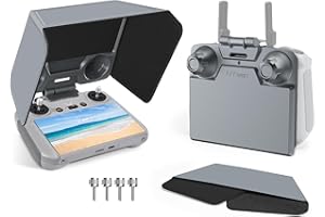 FPVtosky Mini 4 pro RC 2 Magnetic Sunhood I Joystick Protection I Screen Protector - 3 in 1 RC-2 Remote Control Accessories for DJI Mini 4 Pro/Air 3, Full Shade
