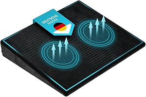 FLIPLINE Poduszka klinowa z oddychającym aksamitnym obiciem – wysoki stopień twardości do biura domowego lub samochodu powłoka antypoślizgowa i praktyczny uchwyt