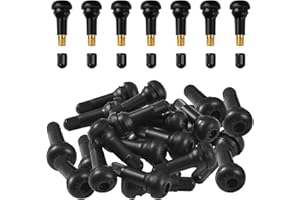 KIEYEENO 100 pezzi TR 413 Valvola Cerchio Valvole, Snap-In in gomma Universali Ricambio per Pneumatici Auto nera Scatto Moto Per pneumatici Biciclette
