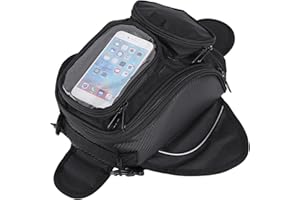 TKSE Sakwa na zbiornik motocykla, uniwersalna magnetyczna torba na zbiornik na motocykl, wodoodporna magnetyczna torba na zbiornik paliwa, czarna