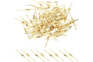 PATIKIL 30mm/1.18" Clips de Lazo para Candelabro, 300Pcs Conectores de Cobre para Fijar Piezas de Cristal, Repuestos para Candelabros, Cromo