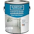 T A Paints Ltd 5L Heavy Duty Concrete Floor & Garage Paint 3 in 1 Primer Sealer Protects 1K Polyurethane Coating Packing May Very (Gloss Grey BS 00 A 05)