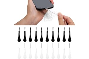 APHUMEDC 20 Stück USB C Handy Reinigungsset Telefon Lautsprecher Reinigungsbürsten Telefonhörer Reinigungsbürste Verstopfungsfreier Mini Bürstenreiniger für 16 Pro Max Laptop Keyboard Cleaner(Weiß, Schwarz)