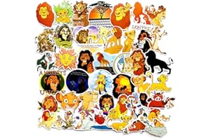 SYIJUPO Lot de 100 Autocollants de Roi Lion, Autocollants en Lion, pour rdinateur Portable, Bagage, Voiture, Valise, Bouteille D'eau