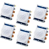 APKLVSR - PIR Motion Sensor Module (6 Pieces, Infrared Sensor, Compatible with Arduino and Raspberry Pi)