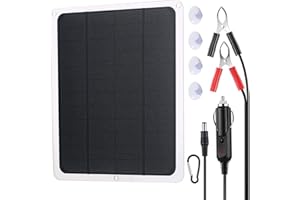 ERYUE Caricabatterie a batteria solare,Batteria solare aggiornata Caricabatterie di mantenimento 12V Kit di ricarica di mantenimento per pannello solare impermeabile portatile per auto Automotive Moto