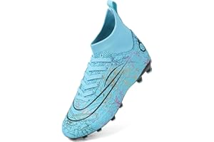 Dhinash Boys' Football Boots Kids Astro Turf Trainers Spikes Football Shoes Girls Cleats Soccer Shoes Junior Sports Shoes Outdoor Athletic Sneakers Unisex