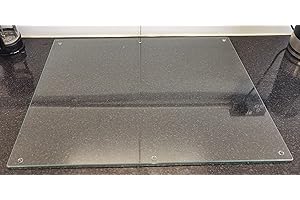 Biznest 52X60Cm Universal Hob Cover Plate Tempered Glass Worktop Saver 5Mm Clear Glass Chopping Board Extra Large