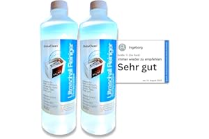 GlobaClean Koncentrat do czyszczenia ultradźwiękowego – czyści okulary, biżuterię, protezy, zegarki – z każdym urządzeniem do czyszczenia ultradźwiękowego – Ultrasonic Cleaner (2 sztuki)