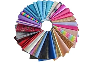 XHT 30 Stück zufälliges Kunstleder mit verschiedenen Farbstilen, 20 x 30 cm, verwendet für die Herstellung von Ohrringen, kleinen Spielzeugen und Schneiden und Spleißen DIY-Projekte (30PCS-A4)
