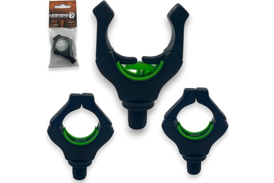 3 x Lidsters Rod Rests Secure Rod Back Butt Rest Carp Fishing Grip (3 x green)