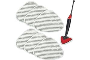 DLAIMI 6 Piezas Recambio de microfibras para mopa Steam compatibles con Vileda Steam/Plus, Microfibra Cubiertas de repuesto Mopa,Lavable fregona almohadillas de limpieza de recambio Mop Pad Spray