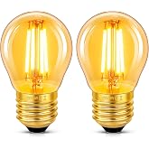 Vintage Edison Bulb E27 G45 LED Filament 4W (Equivalent to 40W), Amber Light Warm White 2200K, 400LM, AC 220V-240V, Non-Dimma