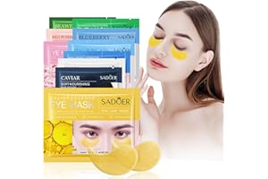 NALIKOSTY Eye Pads 20 Pieces, Eye Pads Against Dark Circles Hyaluronic Eye Pads, Eye Patches Against Wrinkles, Eye Bags, Eye Pads with Hyaluronic Acid & Collagen for Holidays and Travel