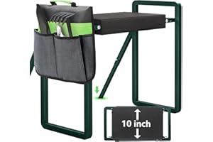 Onadak Premium Heavy Duty Garden Kneeler Seat - 4.5kg Reinforced Support Frame, Foldable Design with Storage Bag & Gift Box - Ideal Gardening Gift (Green)