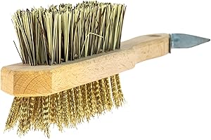 EASY PEASY MATE Horse Hoof Pick Brush – Steel Hoofpick with Stiff Wire Bristles – Professional Grooming Kit for Hoof Cleaning & Shoe Care