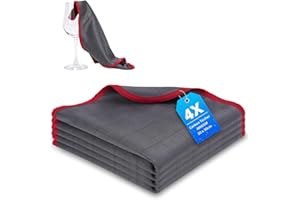 mobumeia 4X Fenstertuch, 30x30cm Fensterputztücher Carbon Tücher Für kristallklare & streifenfreie Scheiben, Poliertuch Gläser Microfasertuch Fenster, Microfaser Fensterputztuch, Glas Tuch