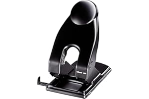 ‎LEITZ Leitz Esselte extrastarker Bürolocher D60, 60 Blatt, Anschlagschiene mit Formatangaben, Metall, Schwarz, 177029