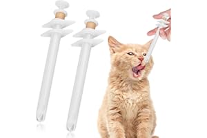 UICCVOKK Pet Pill Dispenser Plastic Pet Pill Poppers Tablet Feeder Reusable, Animal Medicine Feeder for Feeding Accessories, Durable Medical Tablet Feeding Tool for Dogs and Large Cats, 2 Pcs