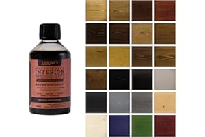 Littlefair's Teinte Bois 250ml - Teinture Bois Écologique À Base D'Eau et Sûre - Lasure Bois Intérieur à Séchage Rapide - Peinture Lasure pour Bois Nettoyage Facile - Couleur:Acajou marron