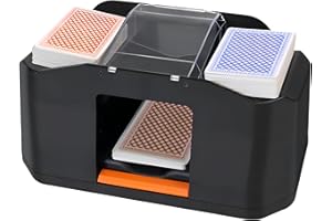 ZAKVOP Mescolatore Automatico di Carte, Mischia Carte Automatico con Batteria Ricaricabile 2000mAh, Miscelatore a Basso Rumore per Poker, Uno, Skip Bo