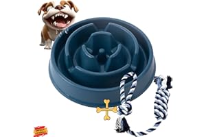 BASAMA Comedero Perro Antivoracidad + Nudo Mordedor de 45 cm de Regalo | Comedero Lento Perro Ideal para Gatos y Perros ansiosos y asegurar el Bienestar de tu Mascota