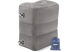 ‎HOMCA HOMCA Reise Fußstütze Kissen, Aufblasbares Justierbares Höhen-Kissen für Fuß-Rest auf FlugzeugenAutos, Busse, Züge, Büro und Kinder, Zum Auf Langen Flügen zu Schlafen