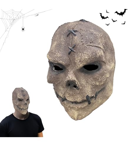 Kelandoom Masque D'halloween, Masque De Clown Effrayant D'horreur En Latex Tête Complète Effrayant D'halloween Latex Souriant Cosplay Horreur Prop