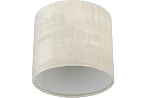 REV Paralume in stile vintage – Paralume per lampada da tavolo, Ø 14 cm, paralume di ricambio per lampada da terra, rotondo, bianco artico