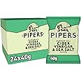 Pipers Crisps Burrow Hill Cider Vinegar and Sea Salt (Pack of 24)