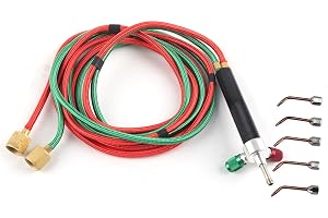 DAUERHAFT Svetsbrännare Verktyg 5-punkts Flampistol Mini Svetsgasbrännare jewelers torch kit Smycken Syre Ficklampa, Smycken