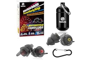 Naiicute Tapón oído Moto 2 pares, Reducción del ruido del viento y El tráfico sigue siendo audible, Protección auditiva para motociclistas, carreras y giras, Evita daños auditivos, reutilizables