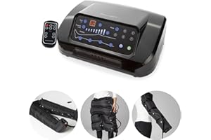 Dinamicamed ® PRO 4.0 Pressoterapia Linfodrenaggio Professionale Digitale Classic, Pressoterapia per Casa con 6 Programmi Di Lavoro, 4 Camere d'Aria con 2 Gambali XL, Pantaloncino e Bracciale