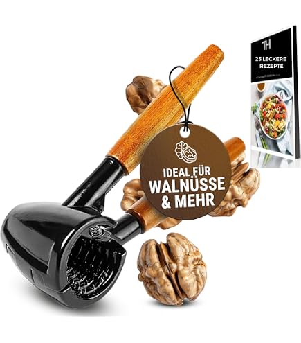 Casse-Noix En Bois D'Olivier Das Olivenholzbrett® - Forme Champignon Avec Filetage, 100% Naturel