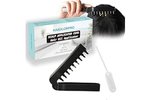 HAIOLORPRO Hair Oil Applicator Bottle, Kopfhaut Massagebürste, Applikator Flasche Massage Bürste Haare, Root Comb Applicator Bottle Geeignet für Verschiedene Flüssigkeiten(Schwarz)