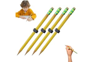 Qosneoun Matita fidget ADHD, matita filettata ADHD con dadi e bulloni per concentrazione, sollievo, ansia, strumento sensoriale silenzioso, antistress, rotante, ideale per scuola, casa, ufficio (4)