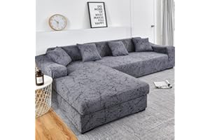 uyeoco Sofabezug L Form Rechts/Links Sofa Überzug Ecksofa Sofaüberwurf Stretch Sofahusse Couchbezug für 3/2/4 Sitzer Couch (Color : O, Size : 145-185cm)