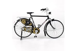 ONEMAJI Miniature Bicycle Model - Alloy Mini Retro Style Classical Bike Toy Mini Bicycle Ornaments Die-cast Retro Finger Bike Model for Collections Gift (Black A)