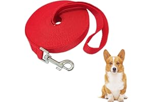 CYBGQP Trainingsleine, Schleppleine 10m für Hunde, Schleppleine für Kleine Hunde, Laufleine für Hunde, Schleppleine Hund, Hunde Schleppleine, Hundeleine Große Hunde für Große bis Kleine Hunde (Rot)