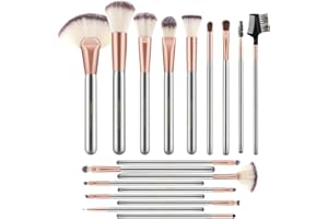 Nestling18 Stück Pinselset Makeup Professionelles Foundation Make up Pinsel Set Premium Puderpinsel Lidschatten Blush Schminkpinsel Set