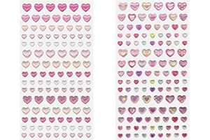 ALLY-MAGIC Stick on Earrings for Girls, 3D Heart-Shaped Children's Adhesive Earrings, Self-Adhesive Glitter Craft Crystal Stickers for Toddlers Y4ETZTEH