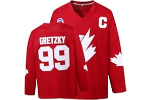 YWIES Herren #99 Gretzky Labatt Team Coupe Kanada Cup Eishockey Trikot genäht