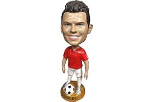 FABBRO TERESA PROMOTION Statuetta Cristiano Ronaldo Miniatura, Riproduzione in Resina, Dipinto a Mano, Altezza 20Cm