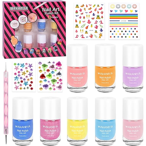Vernis Ongle Enfant, 12 Couleurs Peel-Off Non Toxique Vernis Enfant