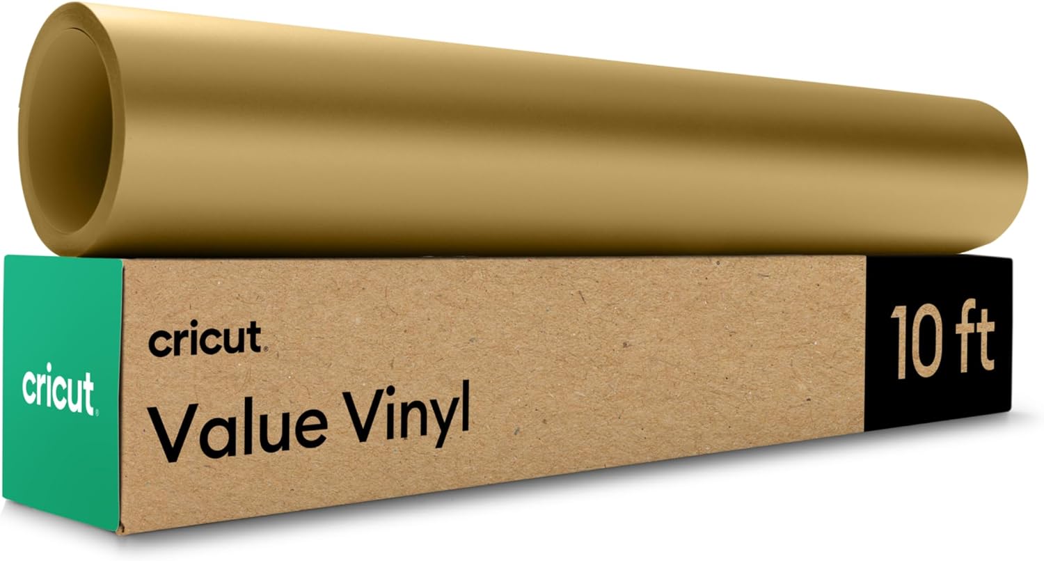 Cricut Vinyle économique – Mat, doré – 30,5 cm x 3 m (1)