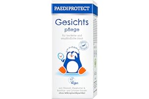 ‎PAEDIPROTECT PAEDIPROTECT Gesichtspflege Baby & Kinder Creme 75 ml, ohne Parfüm & ohne Mikroplastik, Gesichtscreme trockene, empfindliche Haut, vegane Pflegestoffe hautberuhigend & pflegend, Babyhautpflege Lotion
